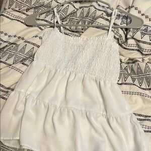 Paper Crane White Smocked Tank Top